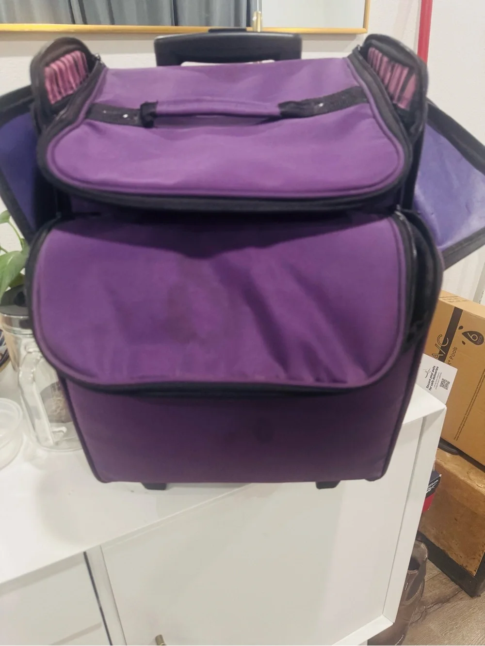 Purple  Travel Carry Bag - Stylish Utility Tote